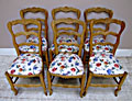 old french upholstered dining chairs